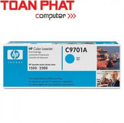 Mực in HP C9701A-Cyan - Mầu xanh-HP CLj 1500, 1500L, 1500LXi HP CLj 2500, 2500L, 2500LSe, 2500N, 2500TN In được 4000 trang.