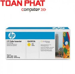 Mực in HP Q6002A Yellow - Mầu vàng-Canon LBP 5000, 5100 HP CLj 1600, 2600N, 2605, 2605DN, 2605DTN HP MFP CM 1015, 1017 In được 2,000 trang.