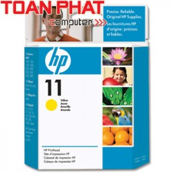 Mực in phun mầu HP 11 - C4838AA Yellow-Mầu vàng dùng cho máy HP Officejet 9110 9120 9130 AIO HP Officejet Pro K-850 HP Business Inkjet CP1700 1000 1100 1200 2000 2200 2250 2230 2280 2300 2600 2800 HP Designjet 10ps 20ps 50ps 100 120