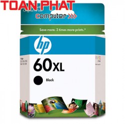 Mực in phun mầu HP 60XL- Black-Mầu đen-Dùng cho HP D1660/2560/2660/2666/5560 F2410/2476/2480/4230/4250/4280/4480 HP Photo Smart C4680/4780