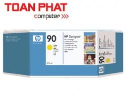 Mực in phun mầu HP 90  - C5064A - Yellow Cartridges - Mầu vàng - Dùng cho máy in phun HP Designjet 4000/4500 Printer series