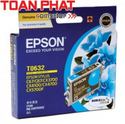 Mực in phun mầu Epson T0632 - Mực xanh - Dùng cho Epson C67,87,CX3700/4100/4700