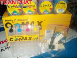 Hệ thống dẫn mực ngoài - Bộ dẫn mực Comax 4 mầu - cho máy in Epson T30 (đã bao gồm mực)