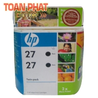 Mực in phun mầu HP 27+27 -Đen 2 hộp dùng cho máy DJ 3320 3325 3420 3535 3550 3650 3744 3745 3845 PSC 1110 1210 1315 OFJ 4255 4355 5608 5610