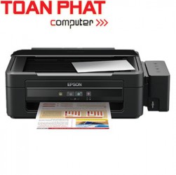 Máy in Phun 04 màu Đa chức năng Epson L350 - Khổ A4 - (in, scan, copy) - Máy in có gắn sẵn bộ tiếp mực ngoài chính hãng