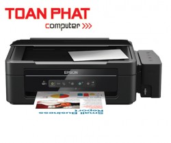 Máy in Phun mầu Đa chức năng Epson L355 - Khổ A4 - lắp sẵn 04 mực ngoài chính hãng  (in không dây, scan, photo )