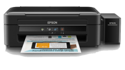 Máy in Phun 04 màu Epson L485 Thay thế L385- Khổ A4 - Máy in có gắn sẵn bộ tiếp mực ngoài chính hãng Epson (BHành 12 tháng)