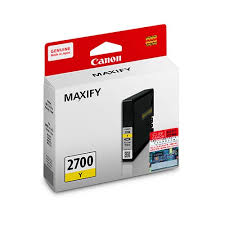 Mực in Phun mầu Canon 2700Y (Yellow) - Màu vàng - Dùng cho Canon Maxify iB4070/ MB5370/ MB5070