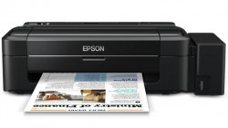 Máy in Phun 04 màu Epson L300 - Khổ A4 - Máy in có gắn sẵn bộ tiếp mực ngoài (chưa bao gồm mực in)